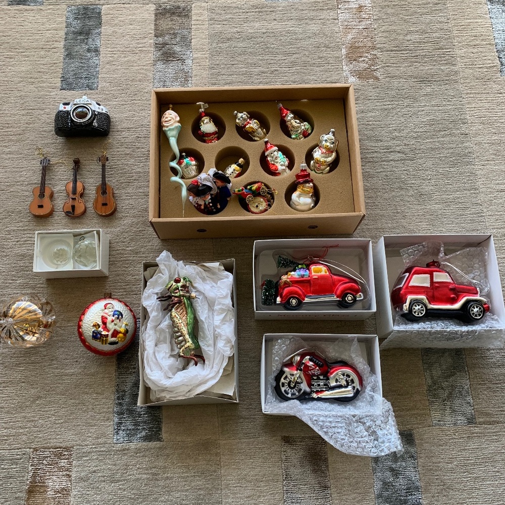 Handmade Christmas Ornament Collection.  Mostly New